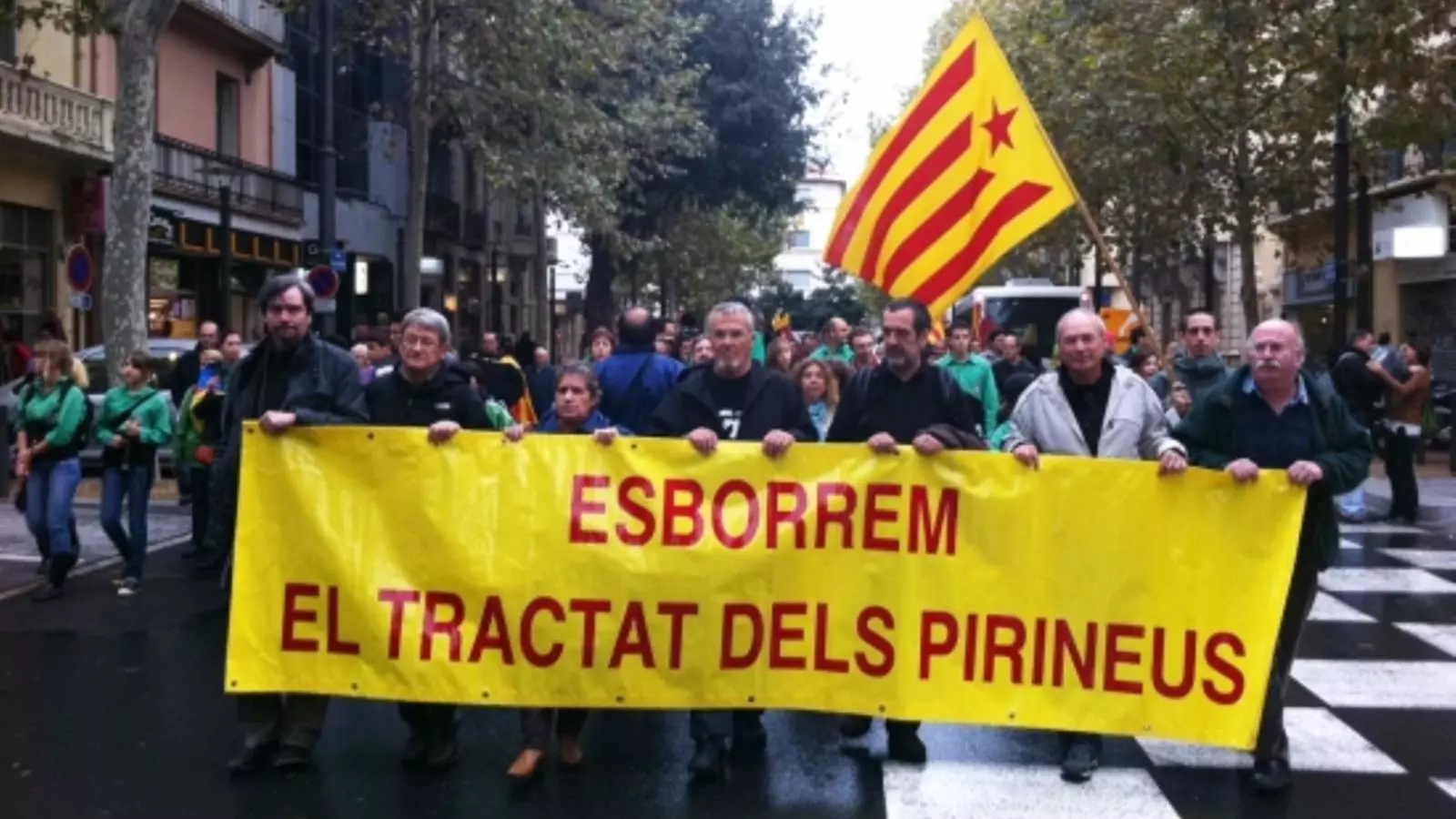 Una imatge de la manifestació d'aquest dissabte a Perpinyà