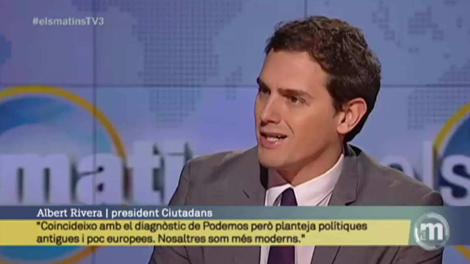 Albert Rivera, durant l'entrevista a 'Els matins'