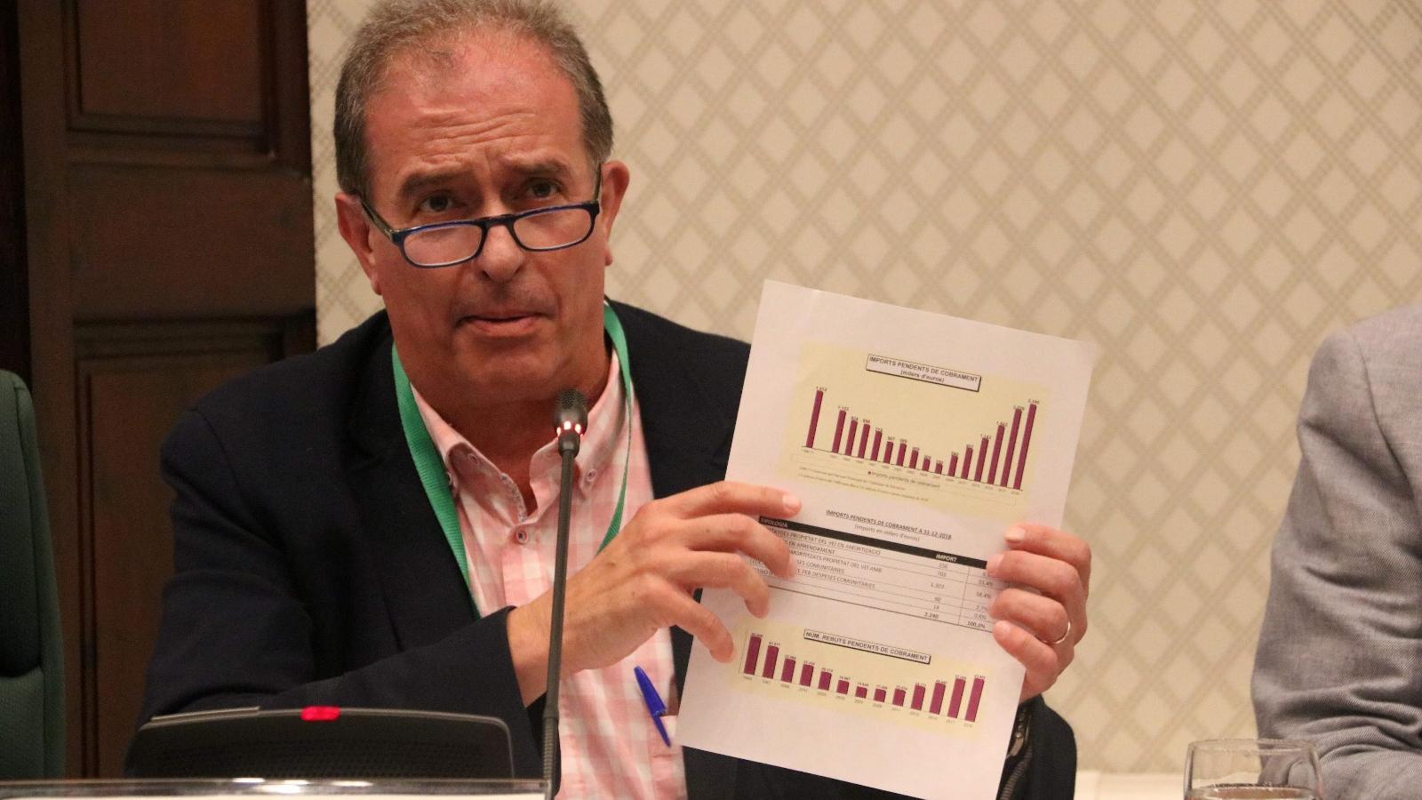 The former mayor of Sant Adrià de Besòs Joan Callau in an image in the Parliament in 2019
