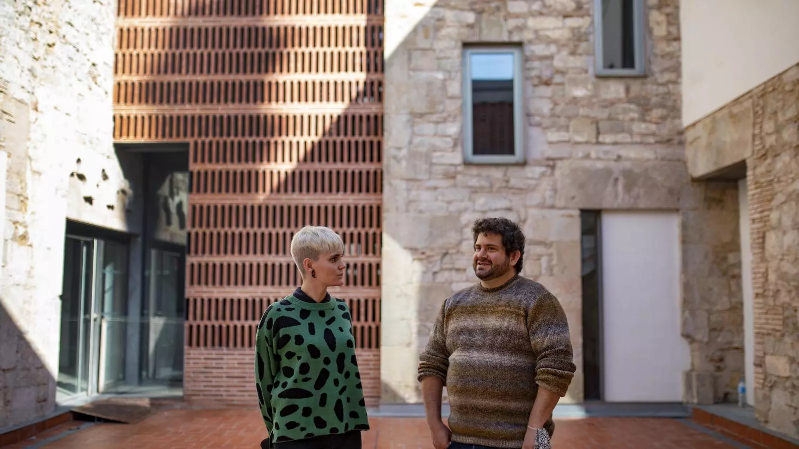 Els directors Maria Canelles i Marc Chornet a la terrasa de La Seca que s’obrirà com a terrassa.