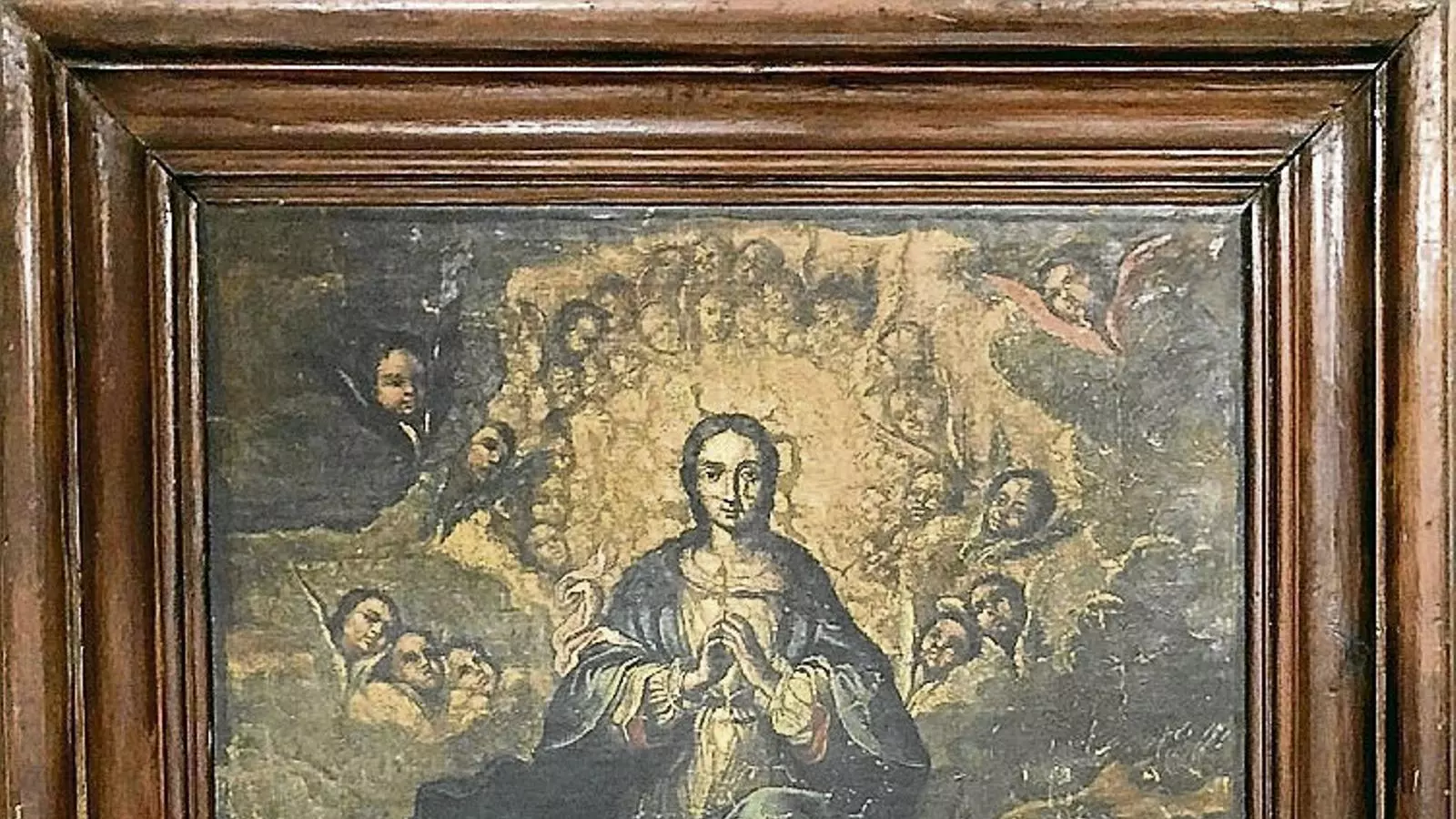 La pintura de la Immaculada que no es va poder entregar dilluns.