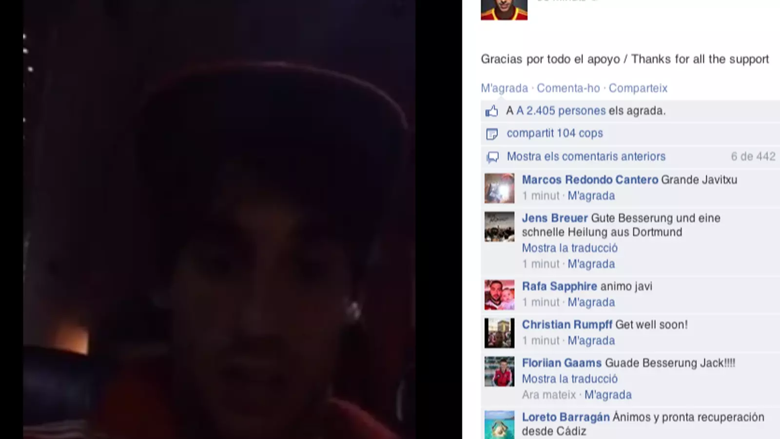 Javi Martínez explica la seva lesió