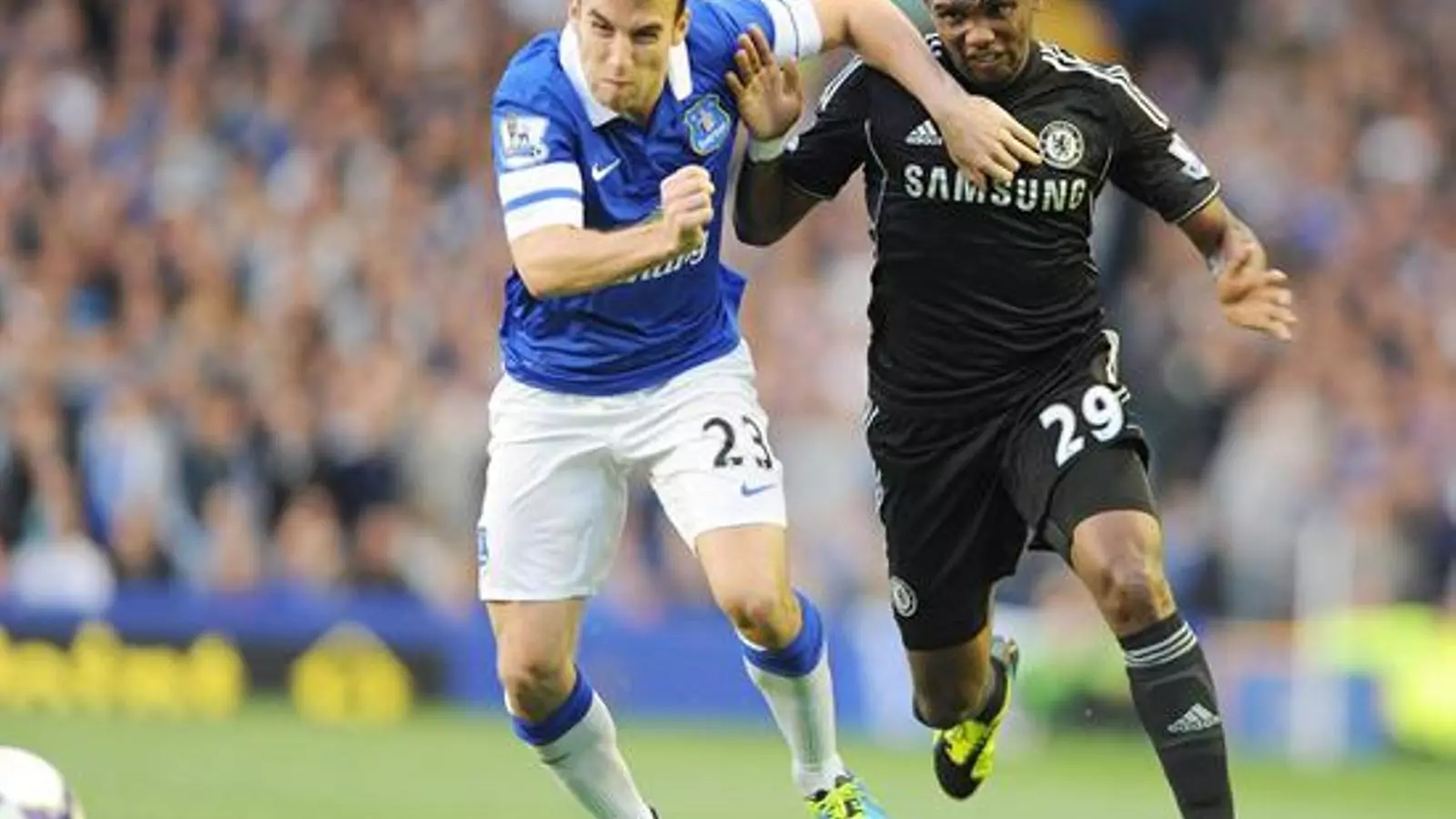 Eto'o, el dia del seu debut amb el Chelsea