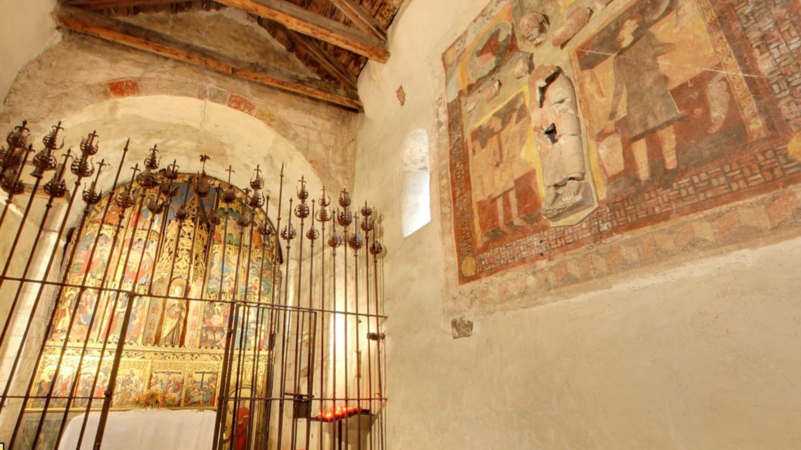 L'interior de l'església de Sant Joan de Caselles. / ARXIU ANA