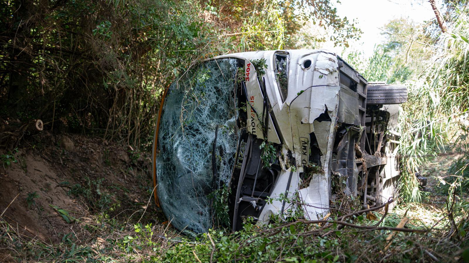 The bus crashed in Santa Susanna