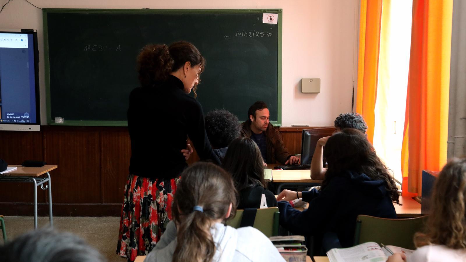 Docents durant el curs escolar a un institut de Palma.