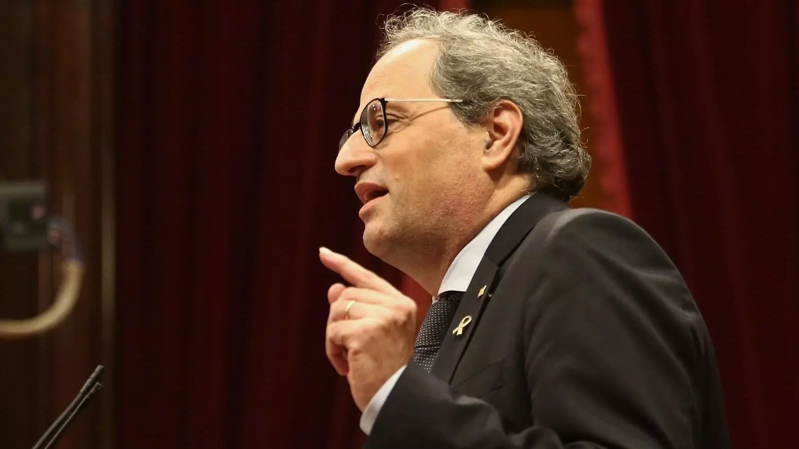 El president Torra, aquest migdia al Parlament