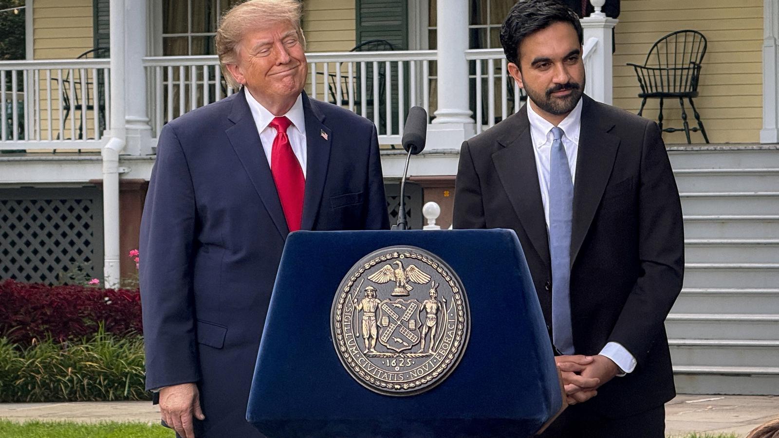 Donald Trump and Zohran Mamdani in New York.