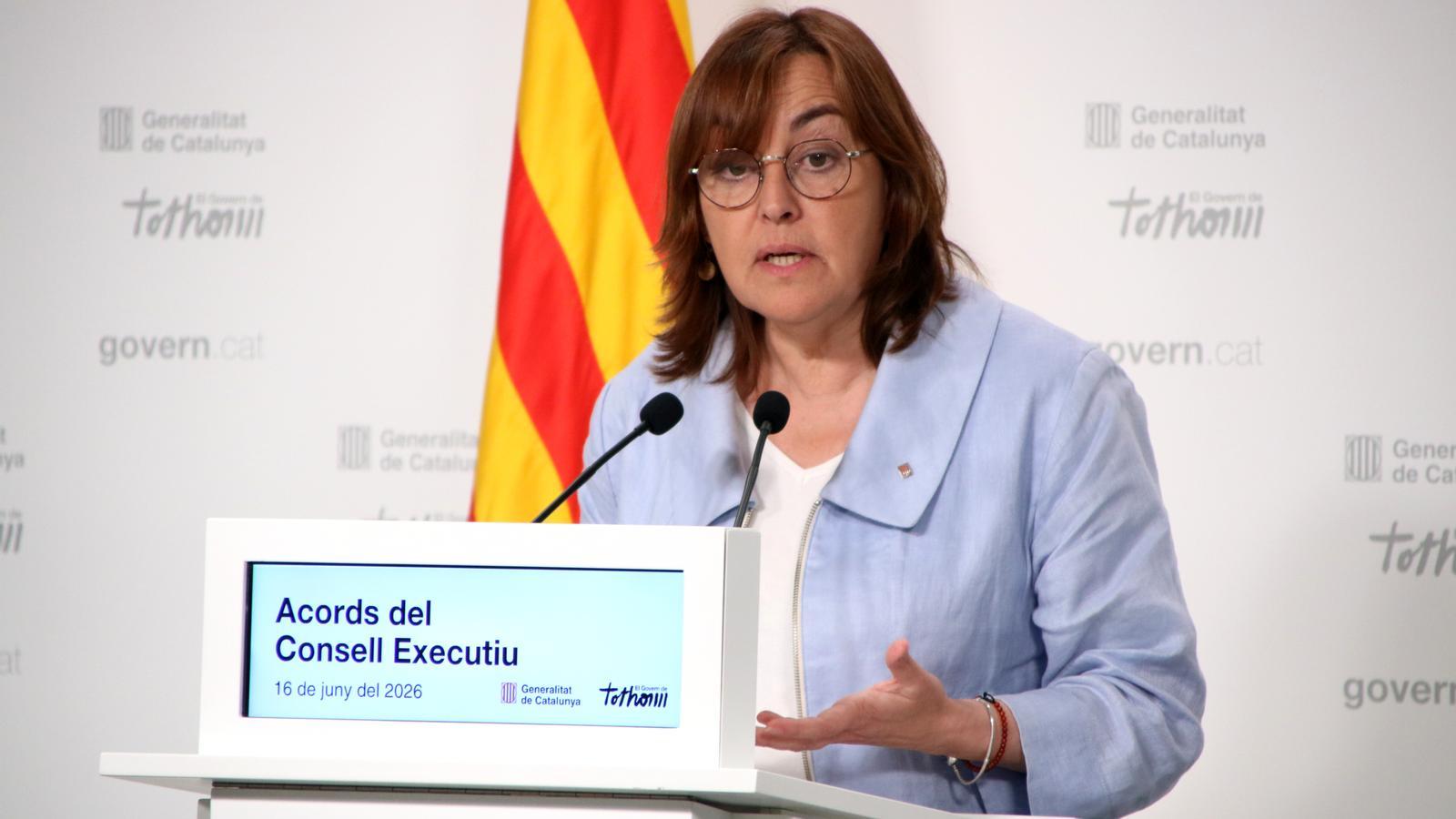 La portavoz del Gobierno, Sílvia Paneque, en rueda de prensa posterior al consejo ejecutivo