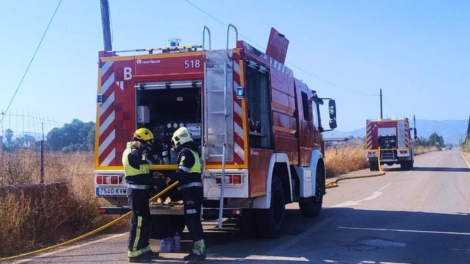 Els Bombers actuant a un incendi de Mallorca