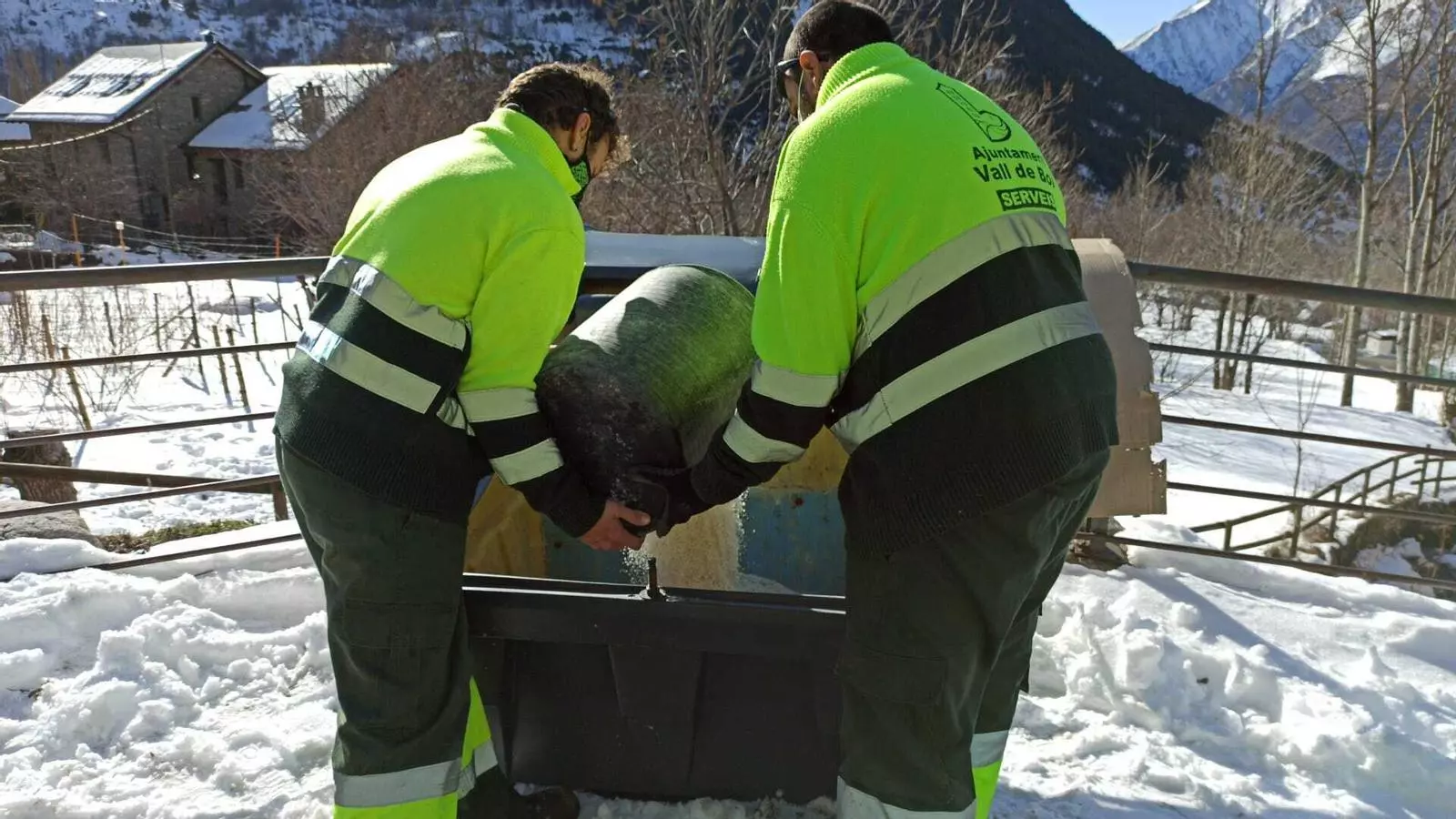 La Vall de Boí millora el sistema d'emmagatzematge de sal. / AJ. VALL DE BOÍ