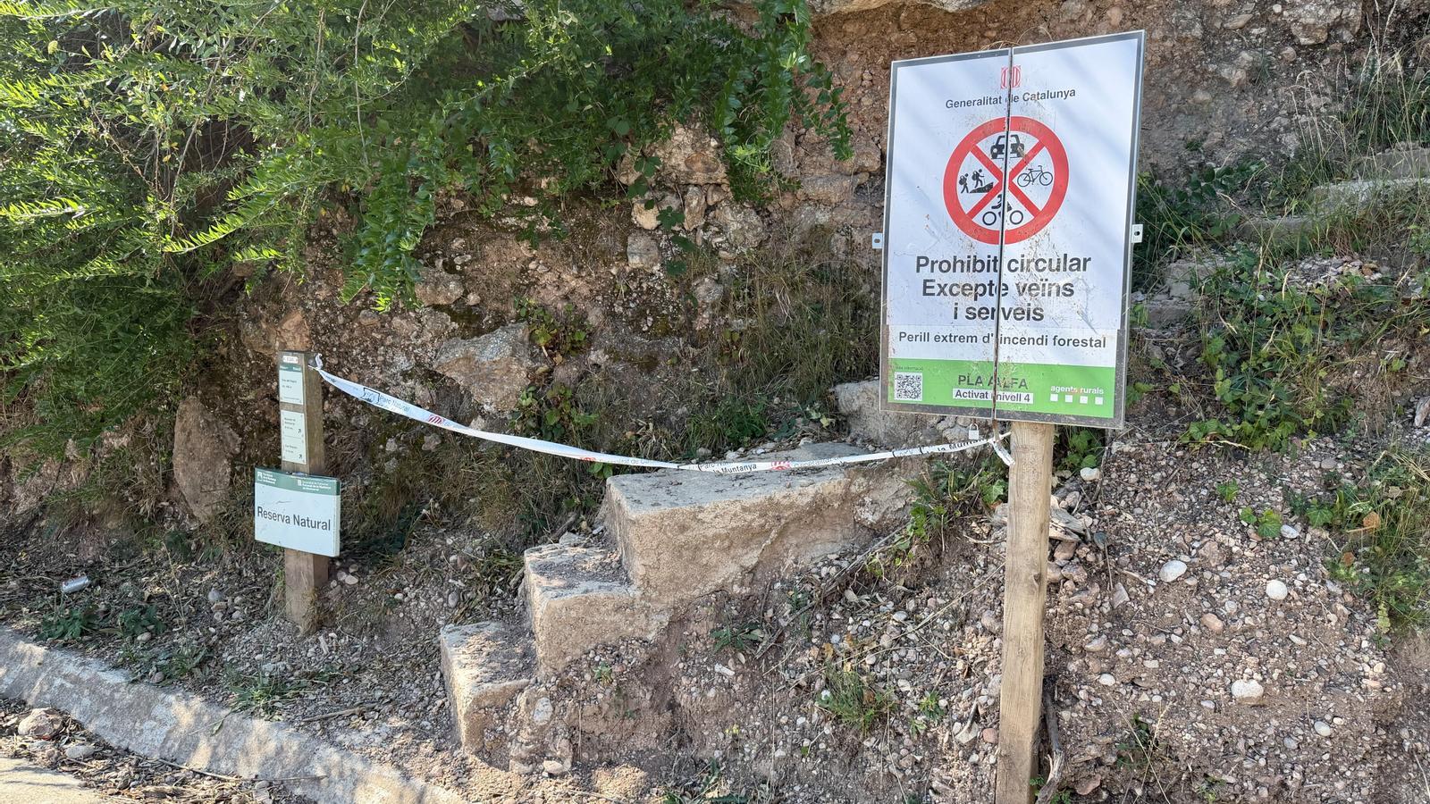 A sign prohibiting access to a path in Montserrat