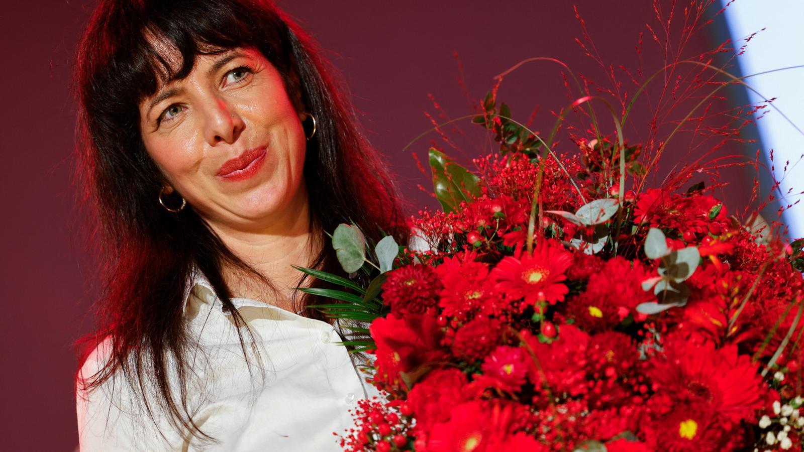 The candidate of The Left (Die Linke), Elif Eralp, this Sunday minutes after knowing the forecasts of the exit polls that give the victory in Berlin to the post-communists.