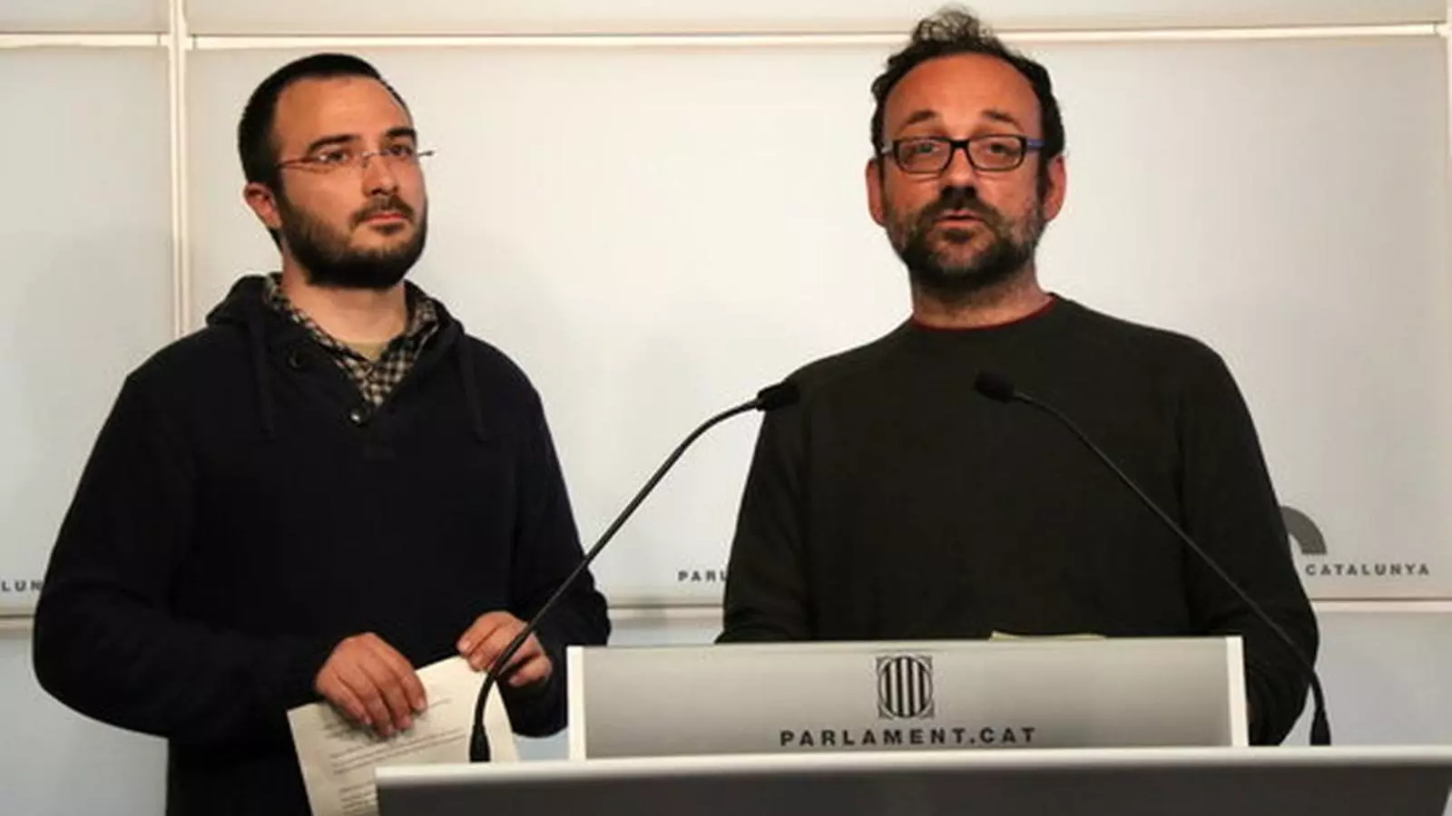 Els diputats de la CUP Benet Salellas i Albert Botran, en una imatge d'arxiu