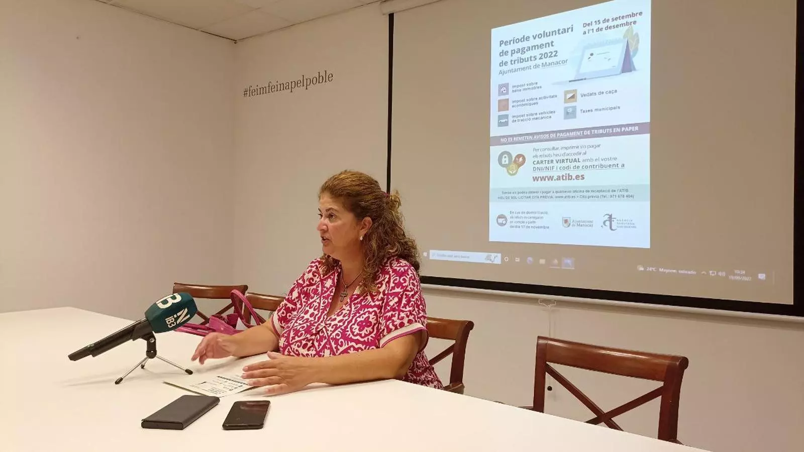 Imatge de la delegada d'Hisenda, Maria Antònia Truyols.