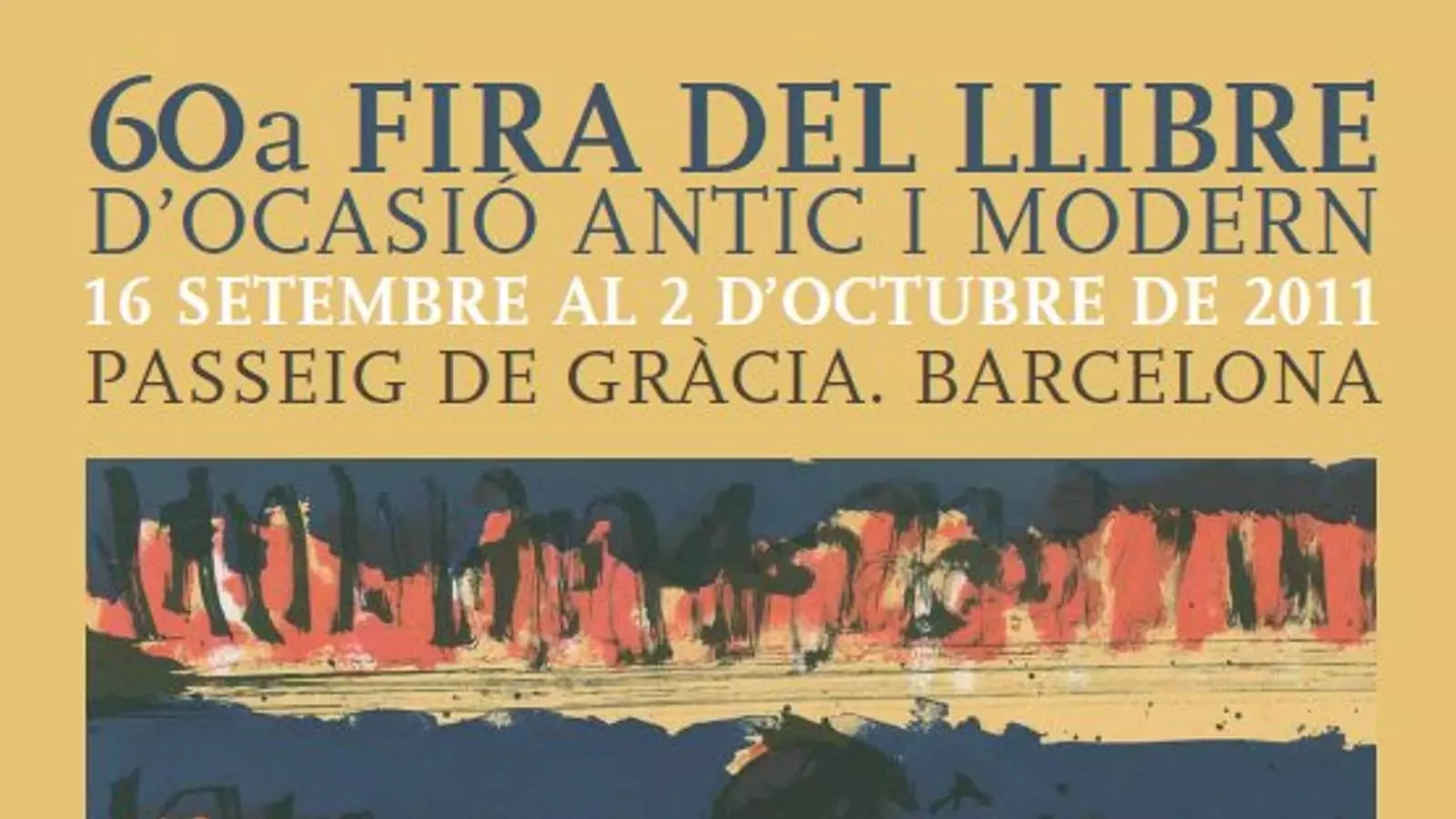 Cartell de la Fira del llibre d'ocasió antic i modern