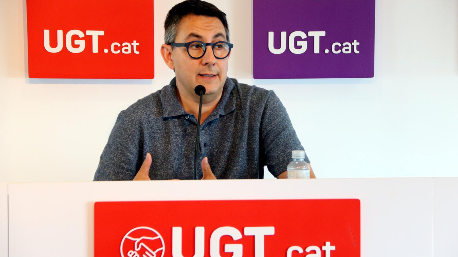 The secretary of union policy of the UGT, Òscar Riu