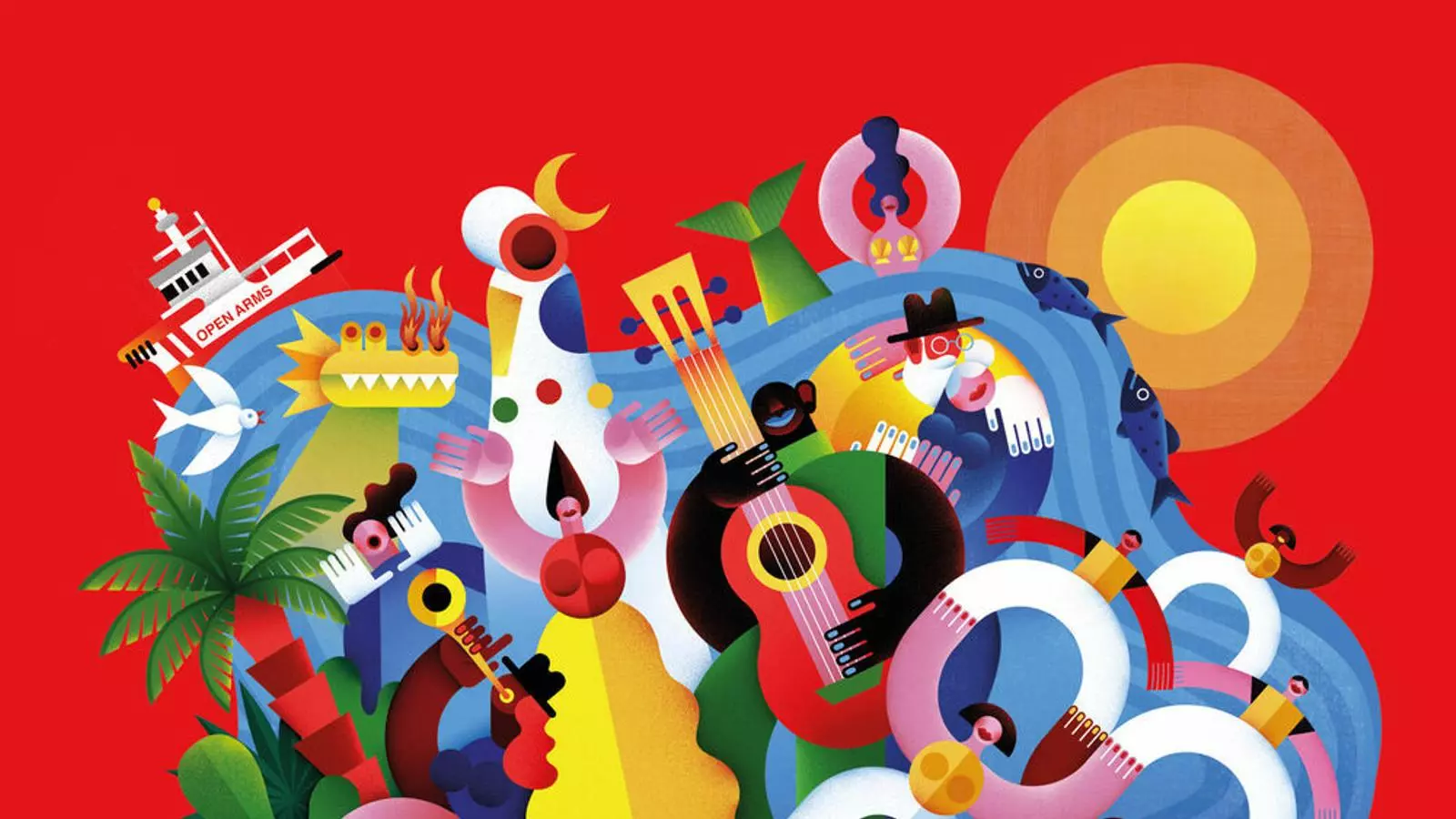 El cartell de la Mercè, obra de la il·lustradora Maria Corte.