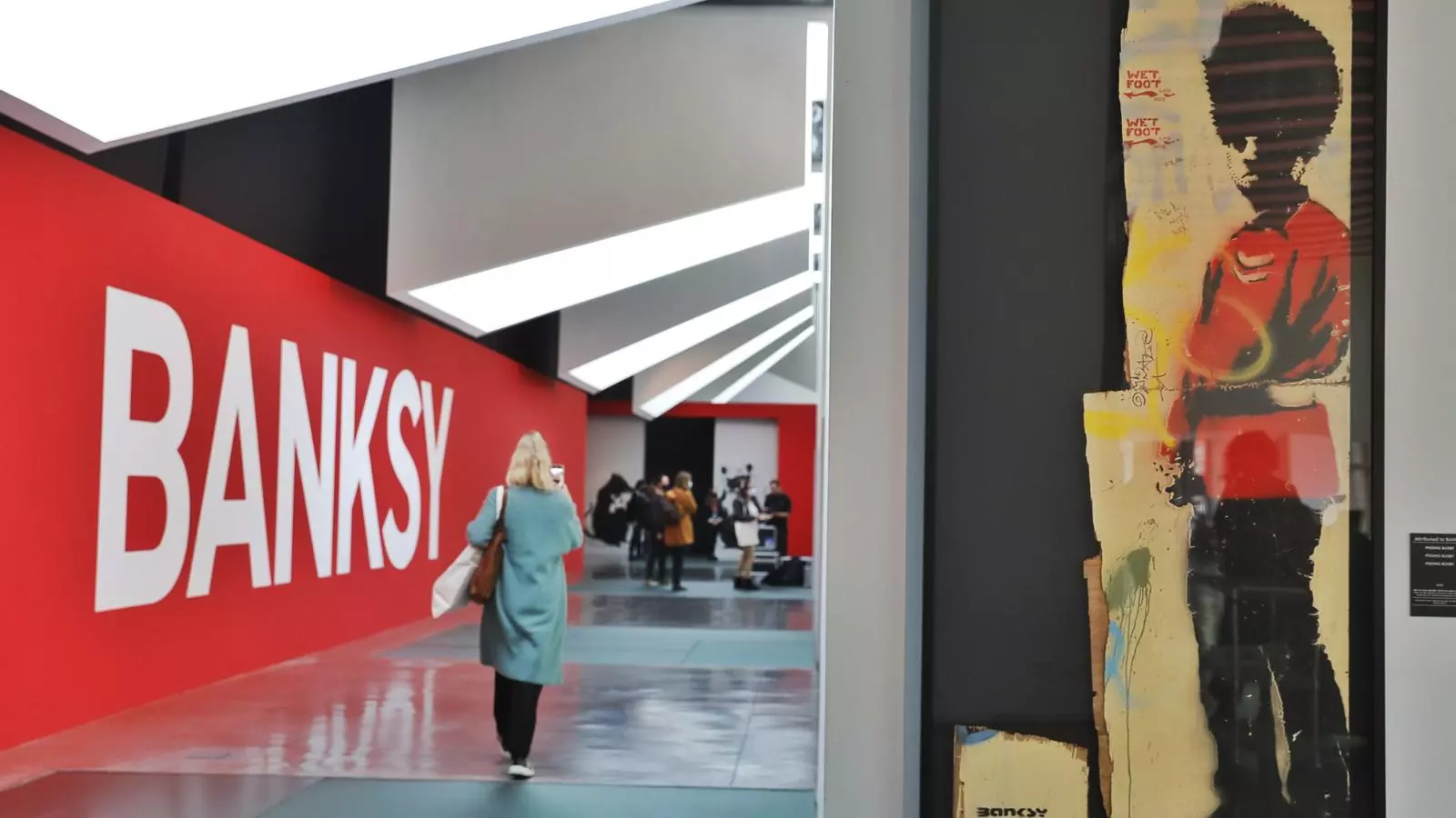 L'entrada a la mostra 'Banksy. The art of protest'