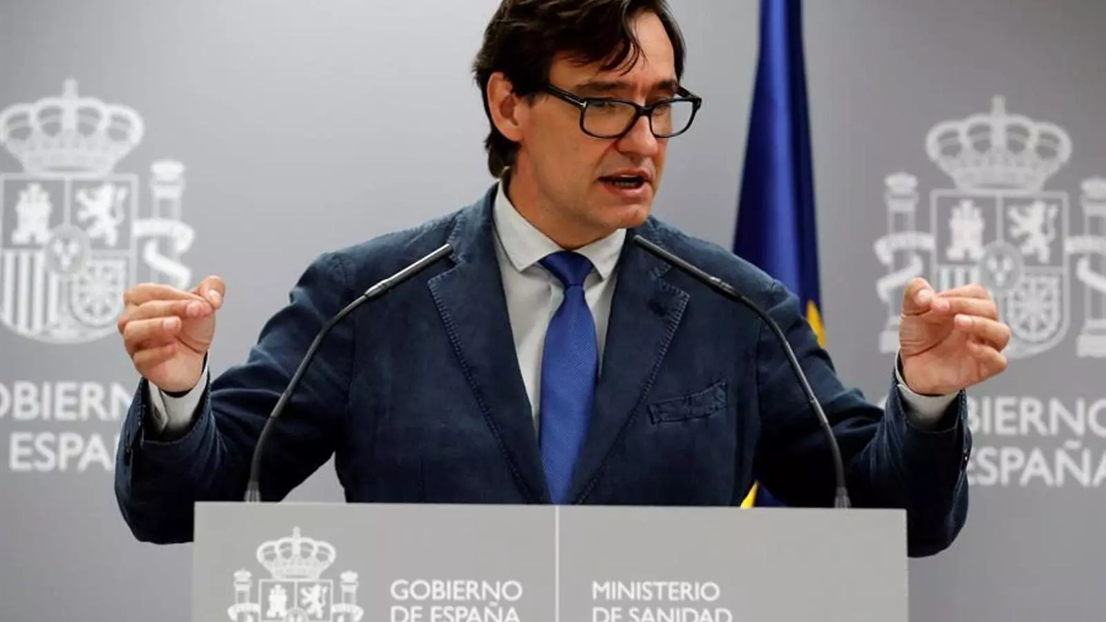 El ministre de Sanitat, Salvador Illa, en roda de premsa
