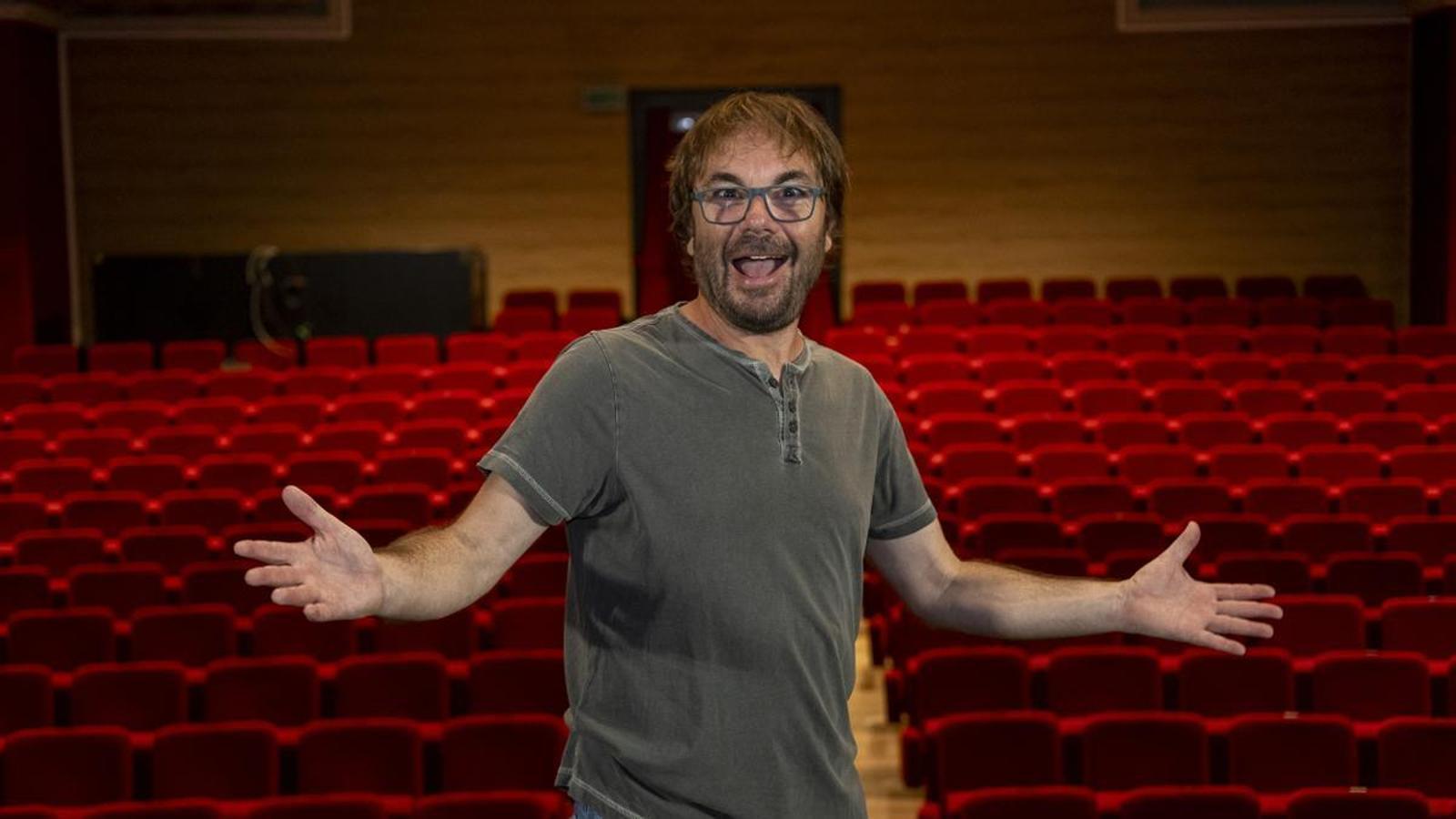 The actor Quim Masferrer at the Borràs Theatre in Barcelona.