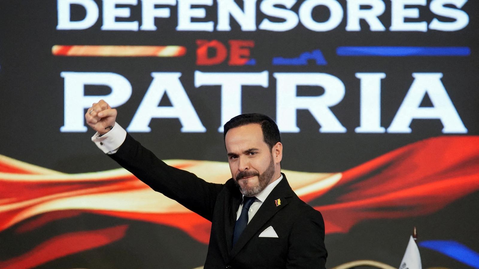 The president-elect of Colombia, Abelardo de la Espriella, on June 25 in Bogota.