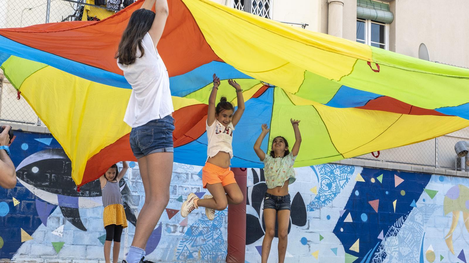 A summer camp in a Barcelona school in an archive image