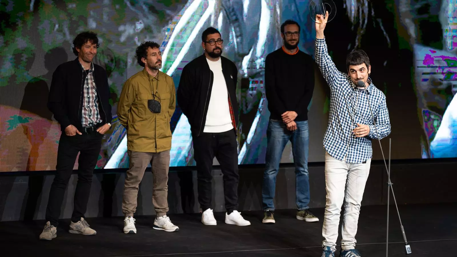 La banda valenciana Zoo en el moment de recollir un dels premis