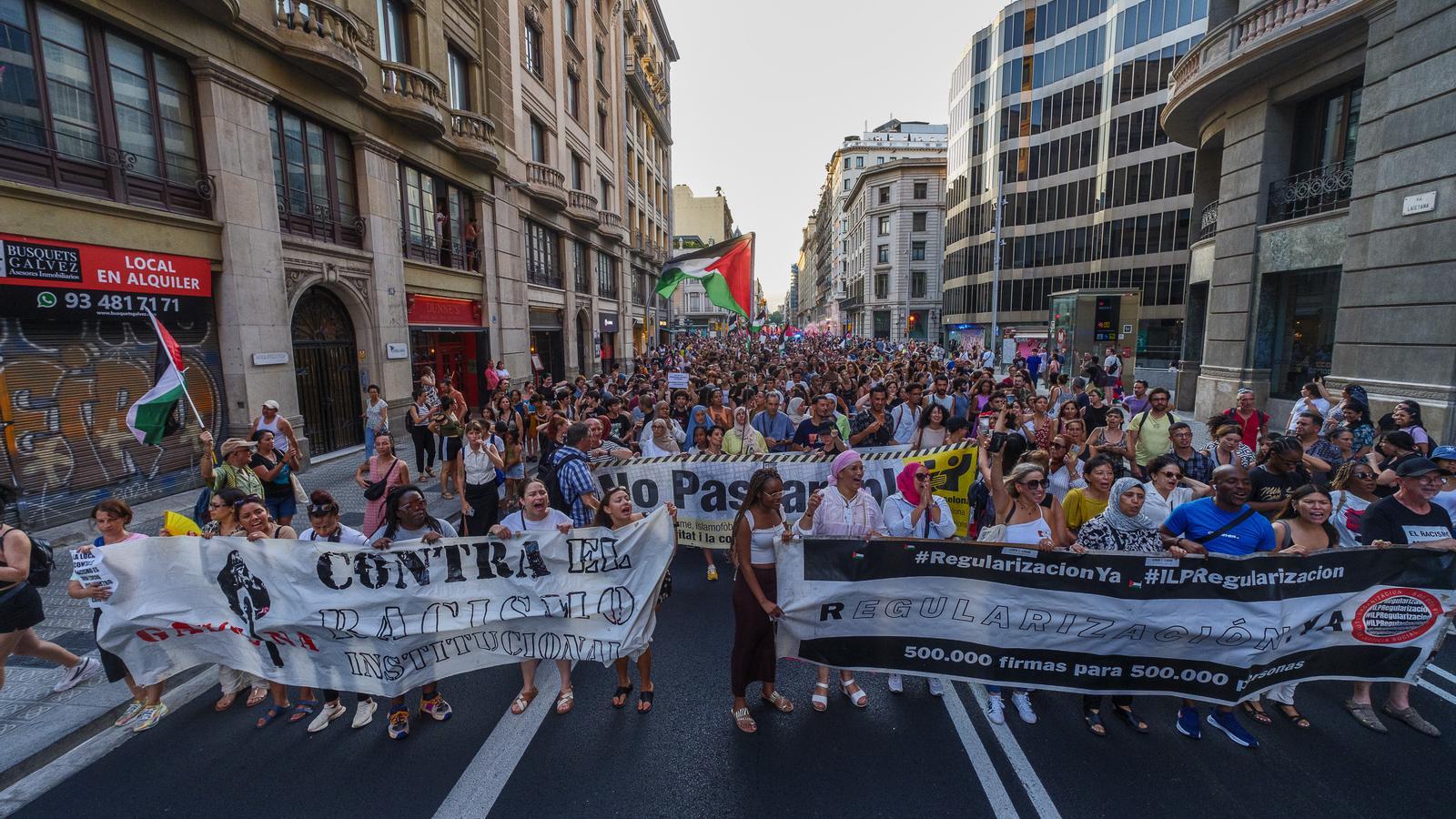 Demonstration against the xenophobic attacks in Torre Pacheco, July 17, 2025.