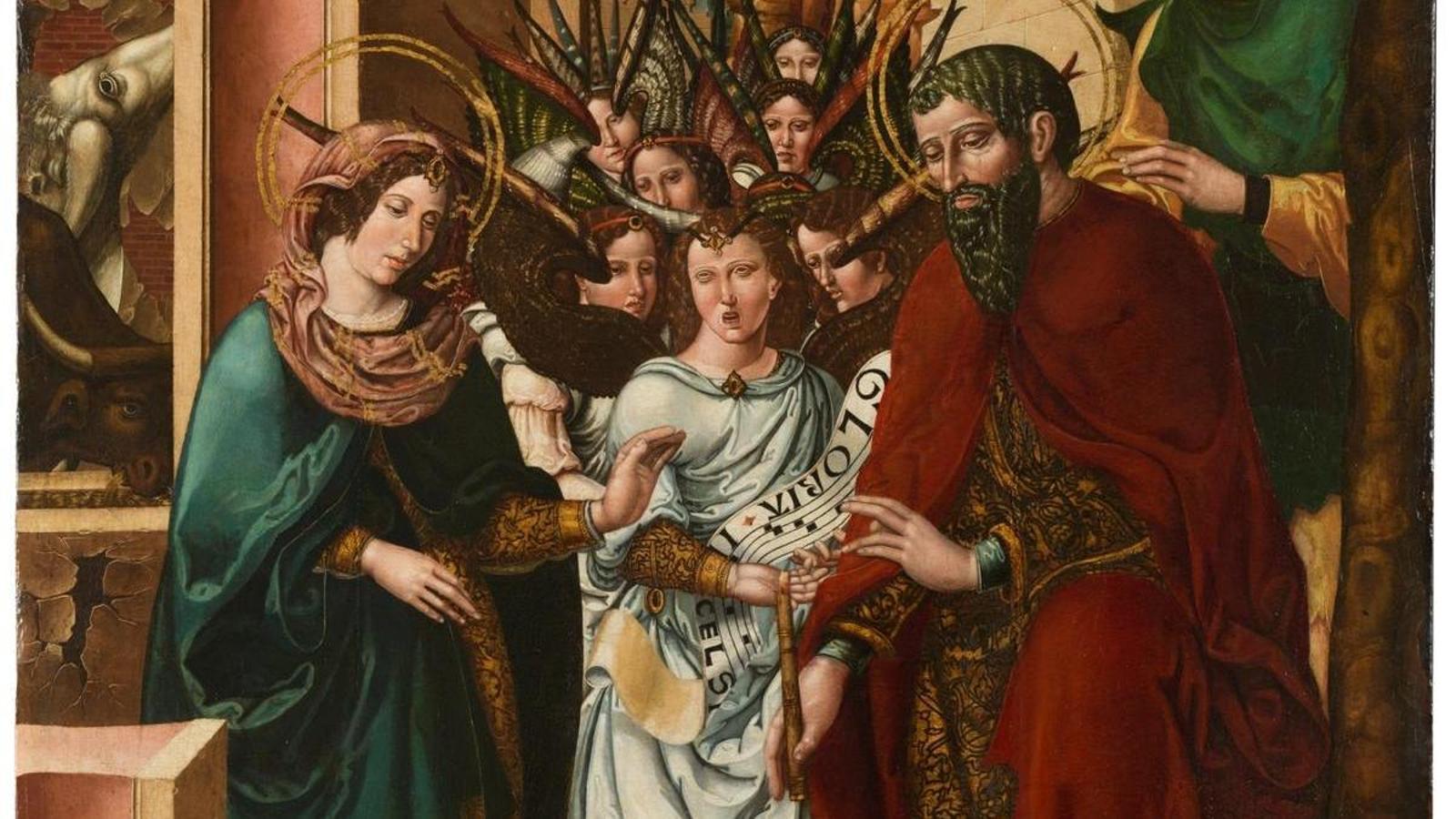 'The Nativity' from the main altarpiece of the Sijena Monastery