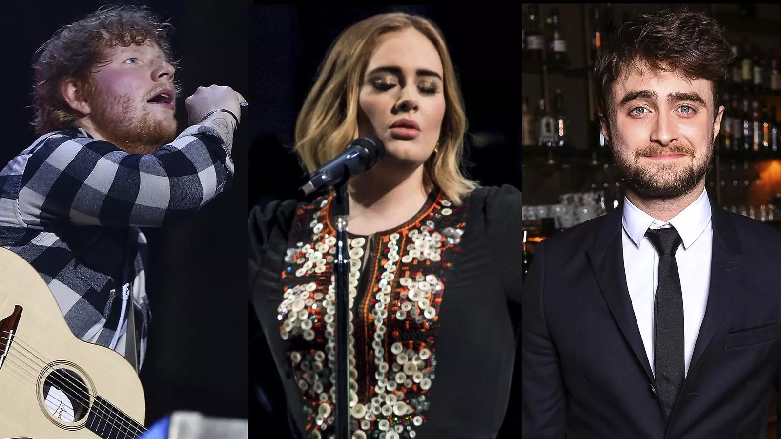 Ed Sheeran, Adele i Daniel Radcliffe