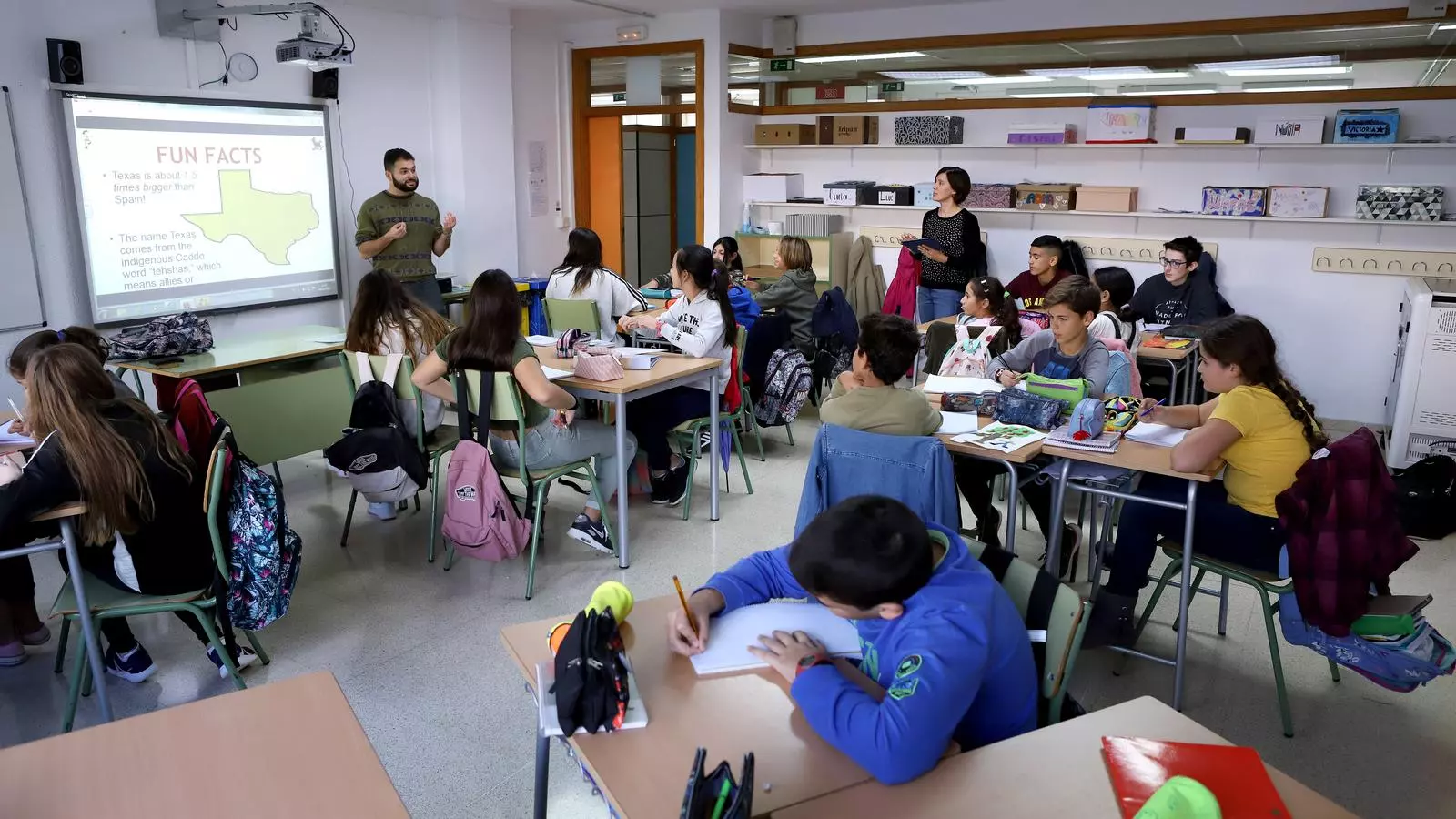 Una aula d’una escola a Mallorca.