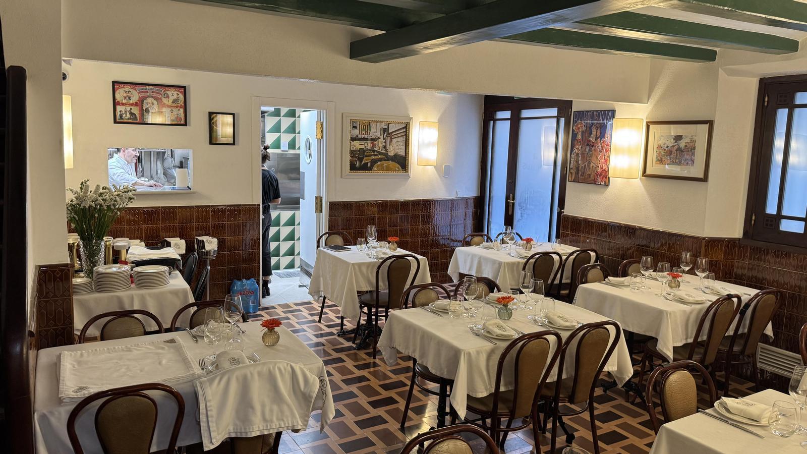 El comedor interior de Can Lluís.