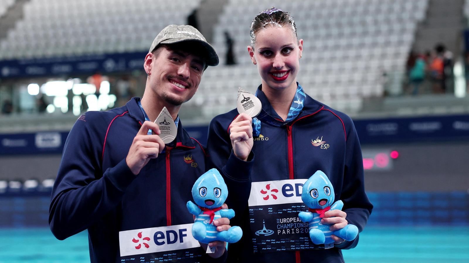 Dennis Gonzalez Boneu and Iris Tió with silver in the mixed duet final at the European Championships Paris