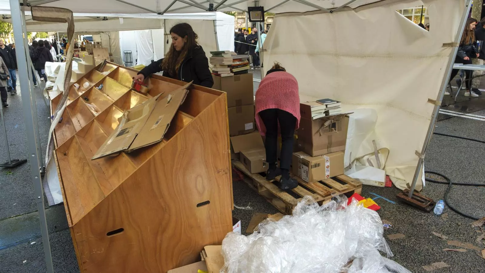 La parada de la Central va quedar destrossada