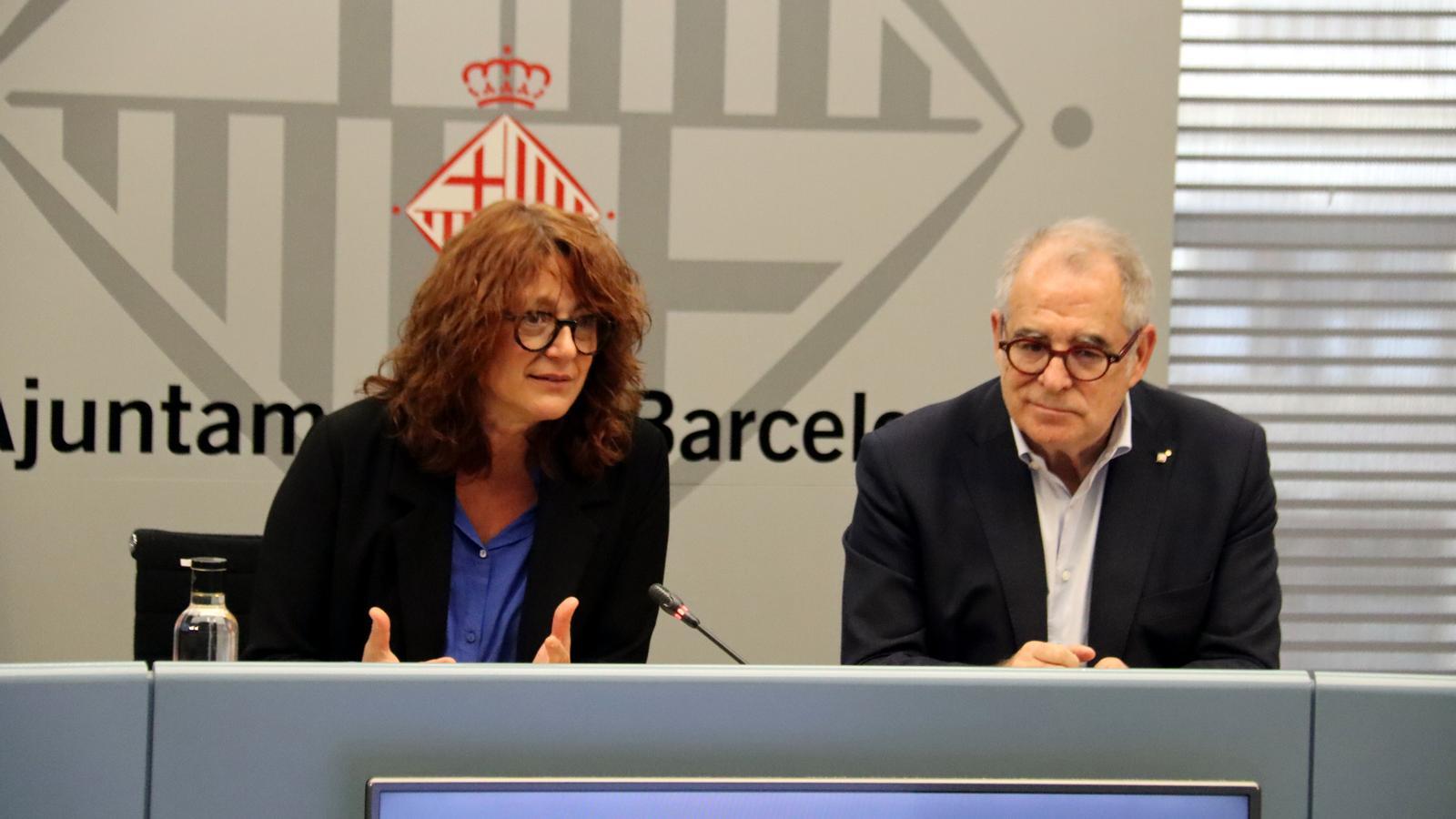Deputy mayors Laia Bonet and Jordi Valls, this Thursday