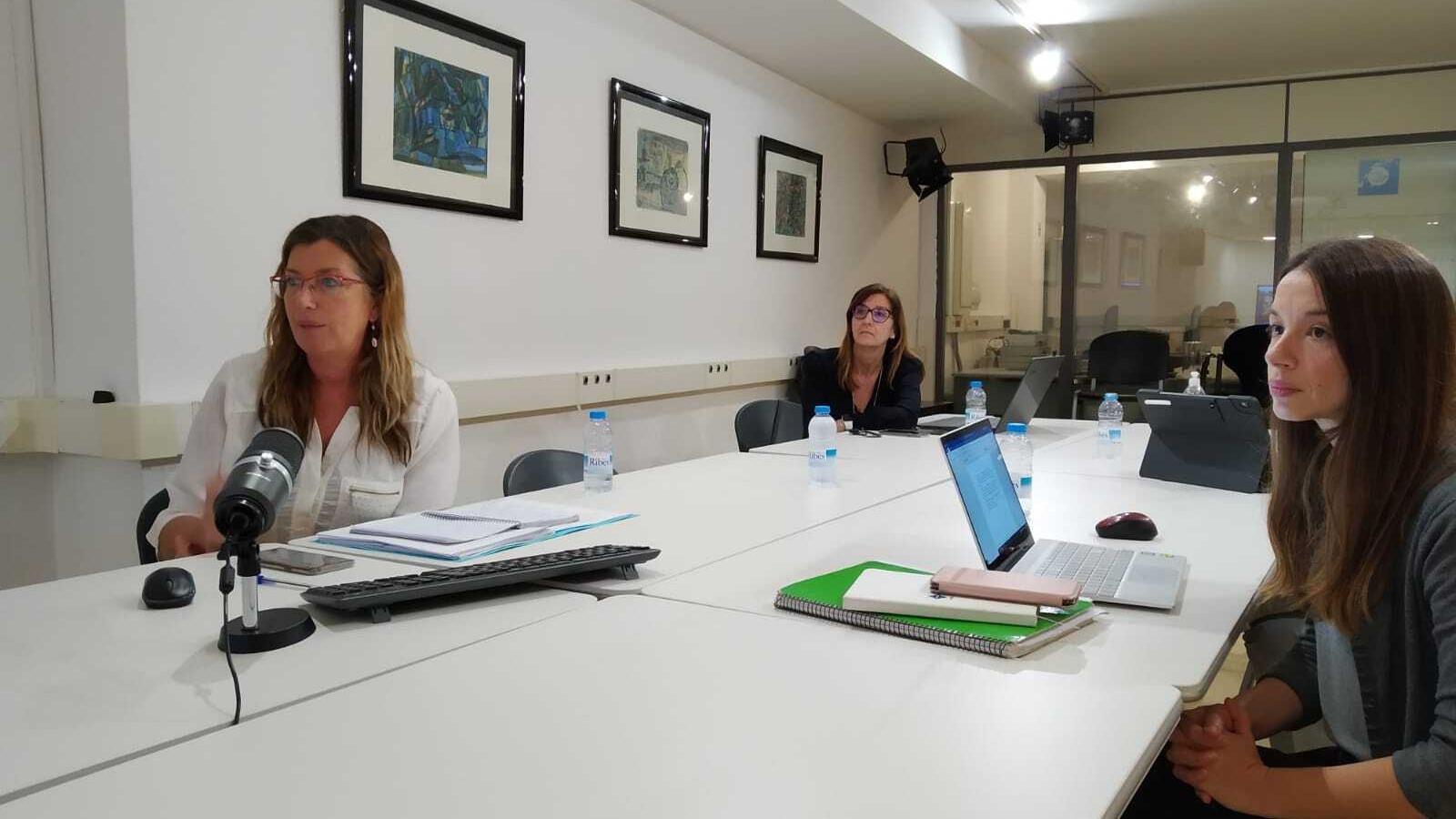 La consellera Patricia Gómez durant la reunió telemàtica amb el ministre de Sanitat.