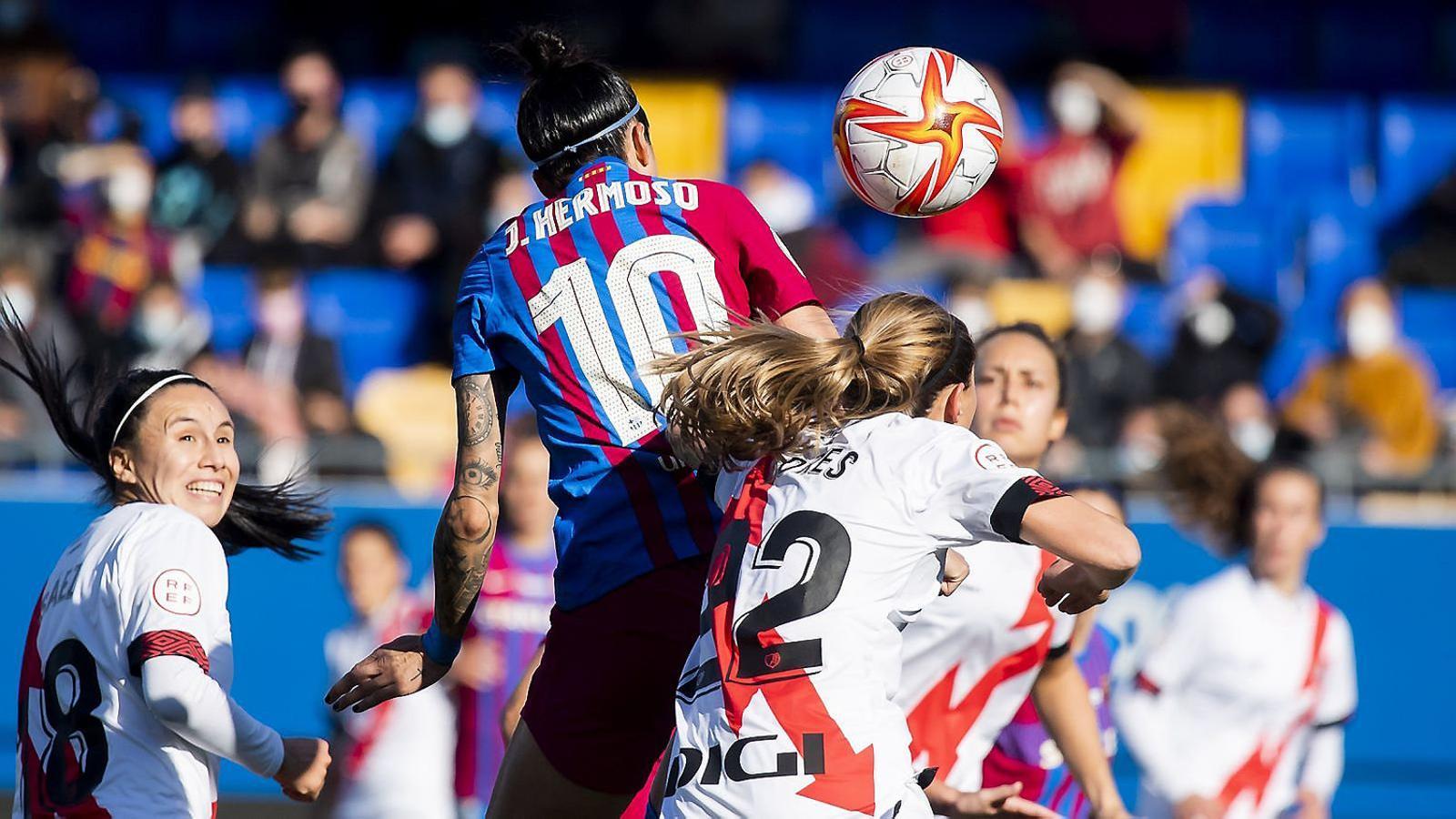 Jenni Hermoso durant el partit contra el Rayo.