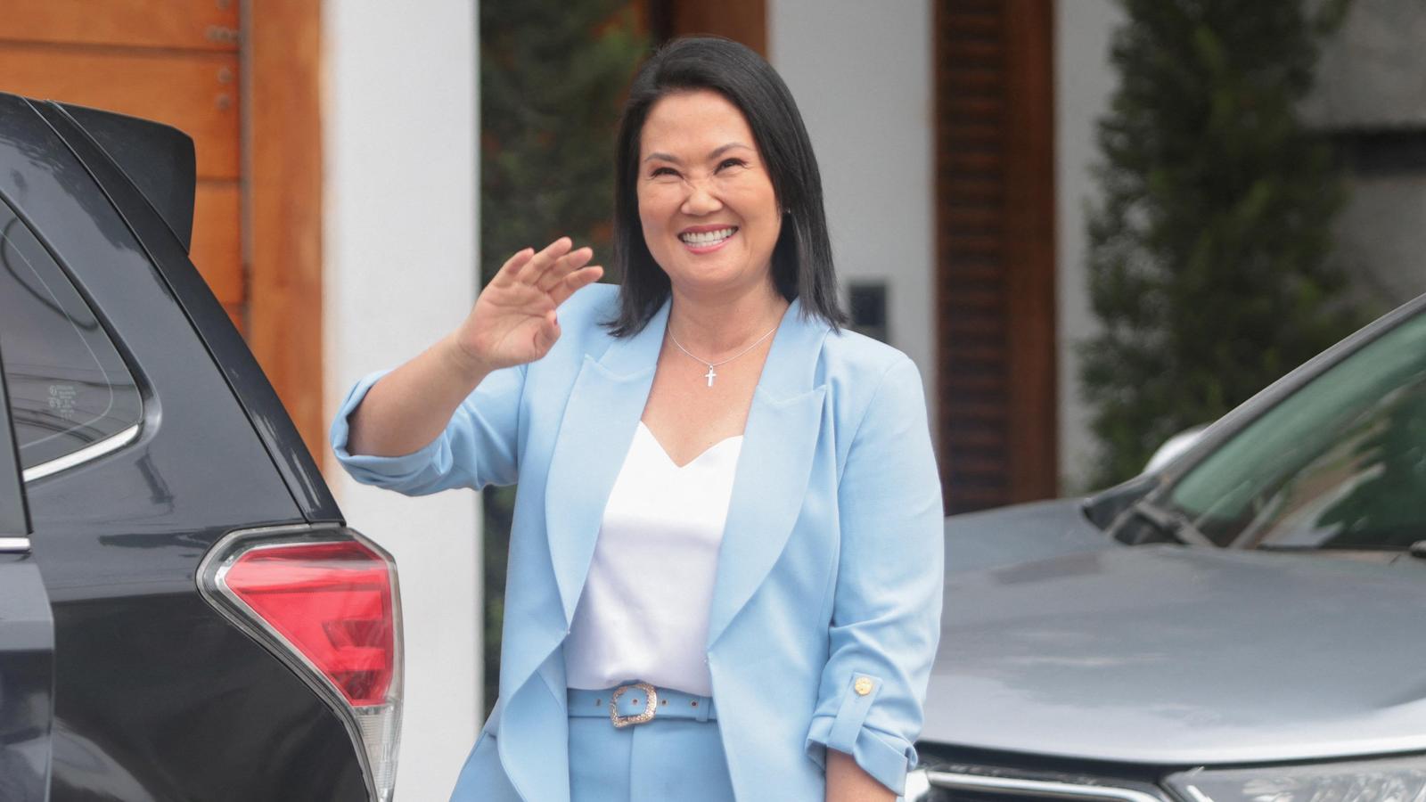 The right-wing candidate in Peru, Keiko Fujimori, leaving her home on June 18 in Lima.