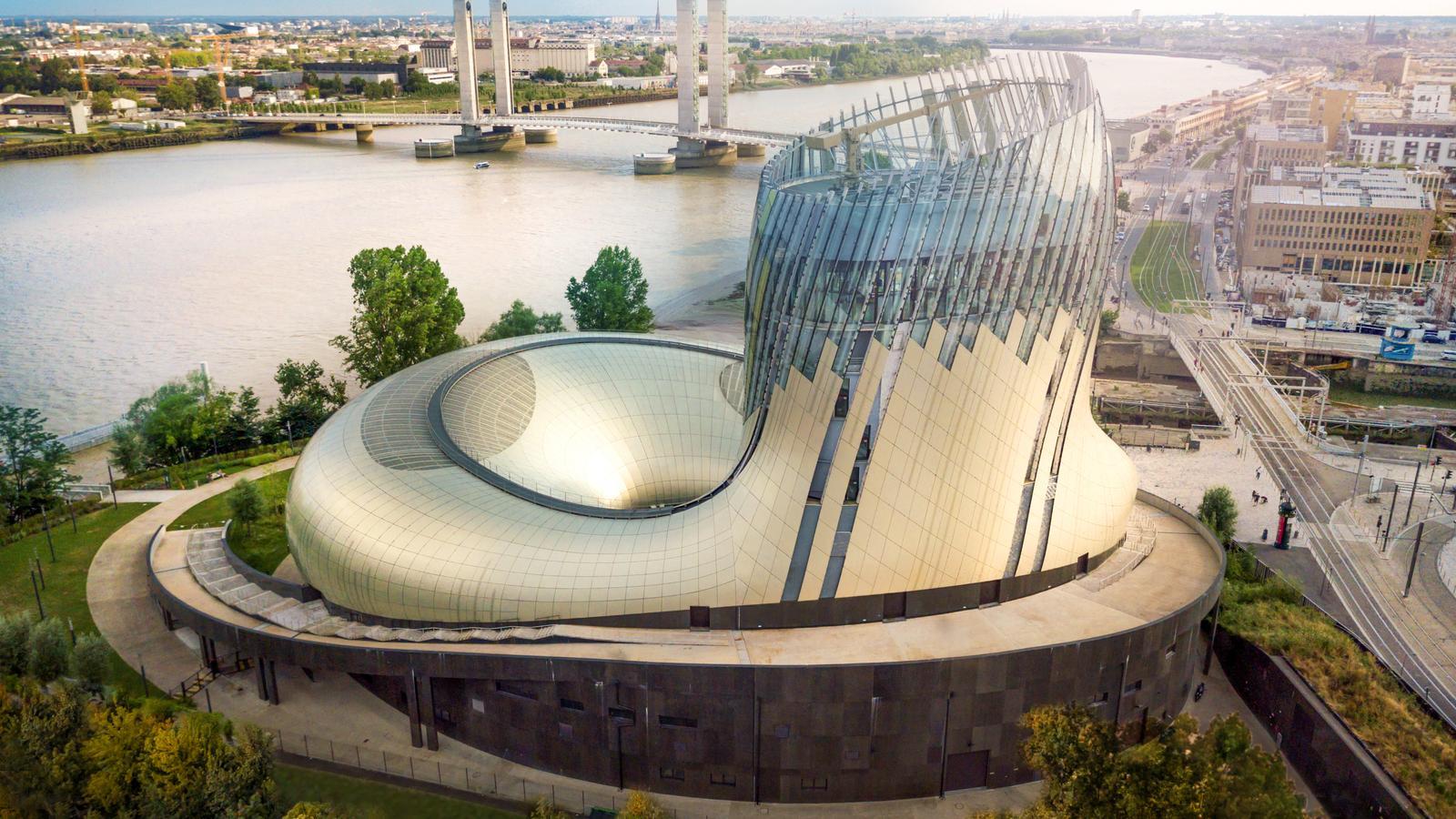 The Cité du Vin building in Bordeaux.