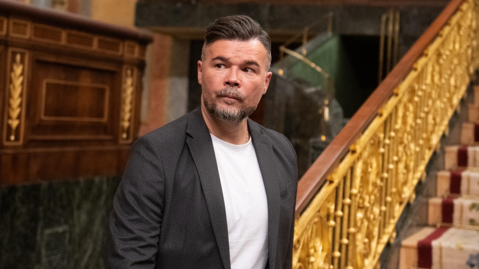 Gabriel Rufián llegando al pleno del Congreso de los Diputados el pasado 15 de septiembre