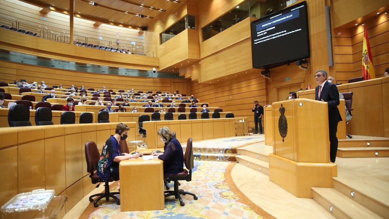 El senador autonòmic del PP, José Vicente Marí Bossó, durant el ple del Senat d'aquest dimecres.