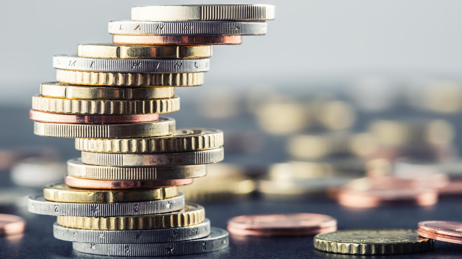 Euro coins.