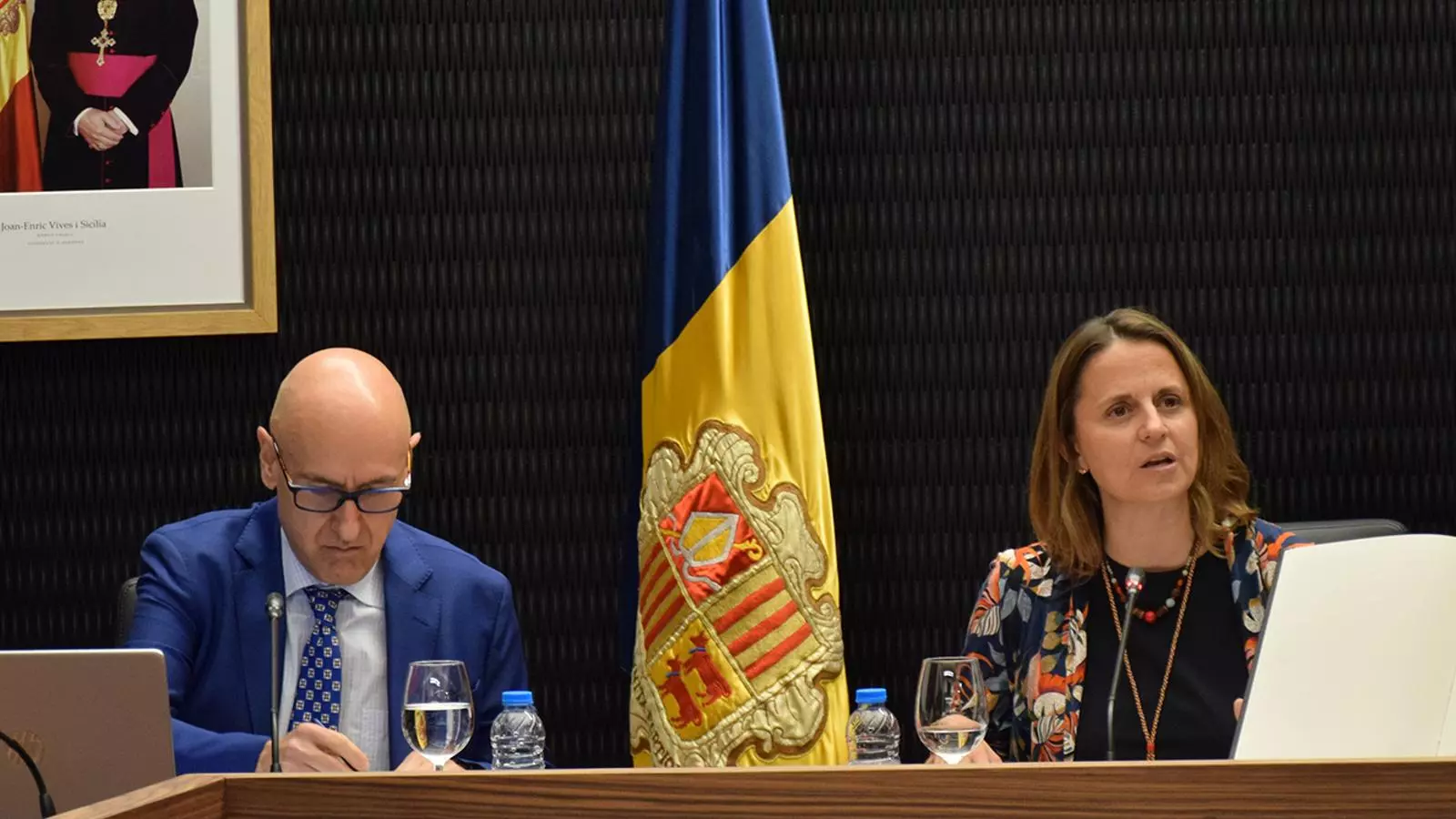 Els cònsols d'Escaldes-Engordany, Joqauim Dolsa i Rosa Gili
