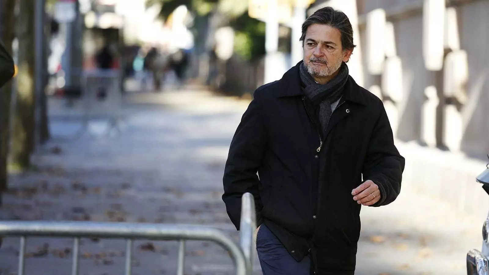 Oriol Pujol entrant aquest matí a l'Audiència de Barcelona per la vista pel seu ingrés a presó