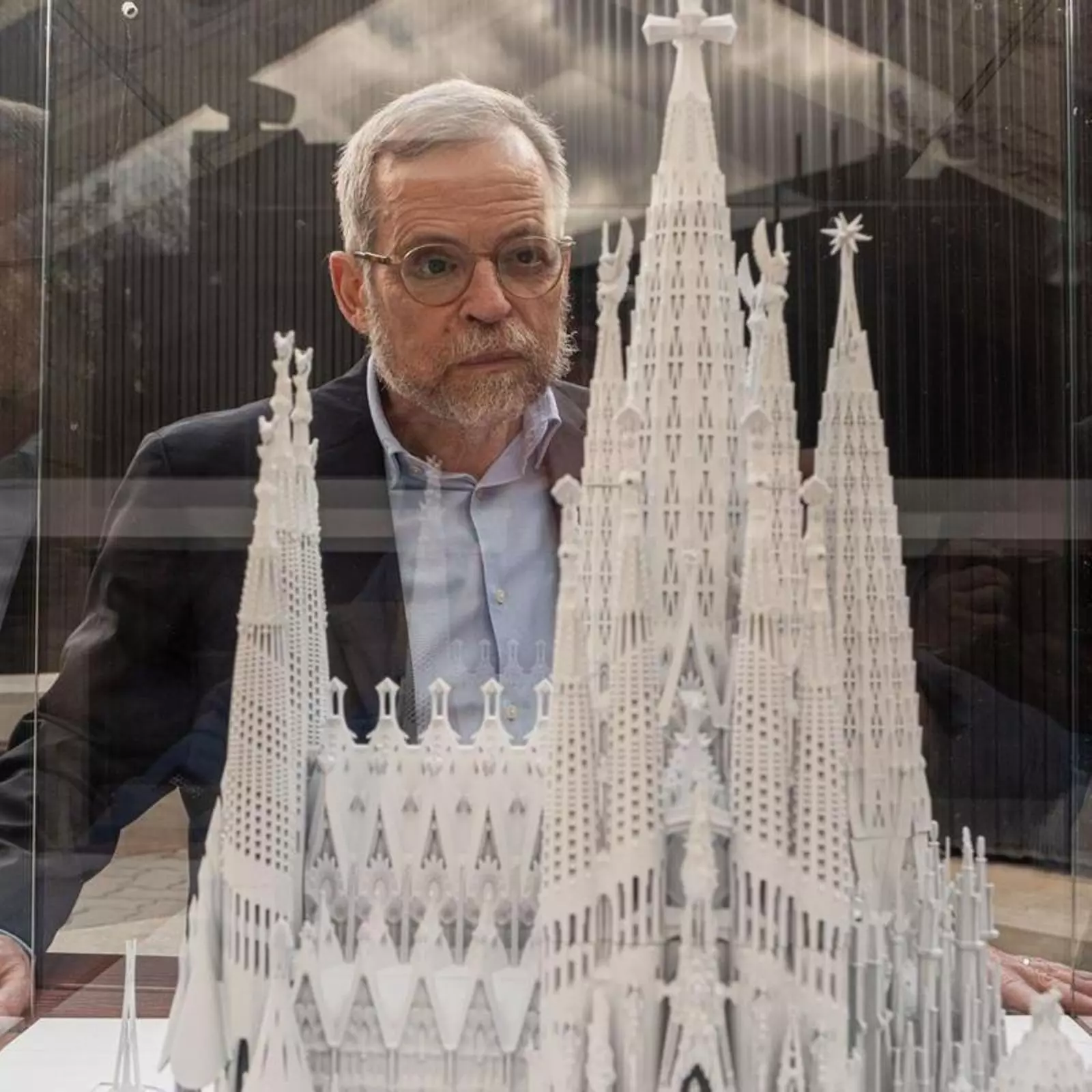 L'arquitecte Jordi Faulí a la Sagrada Família.