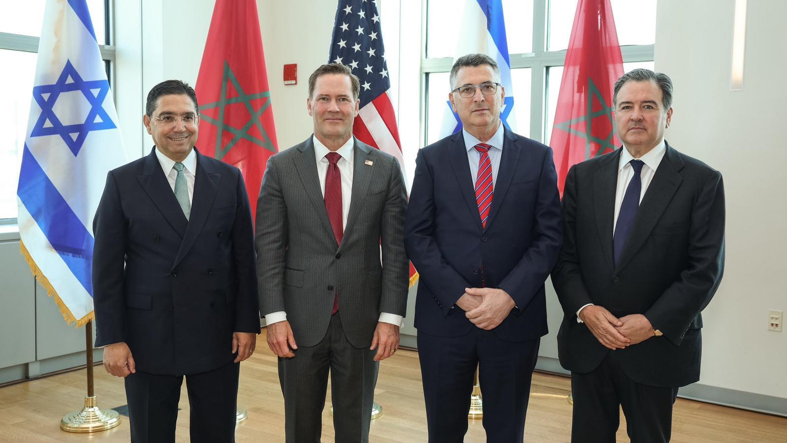 Encuentro de representantes de Marruecos, Israel y los Estados Unidos este miércoles en Nueva York.