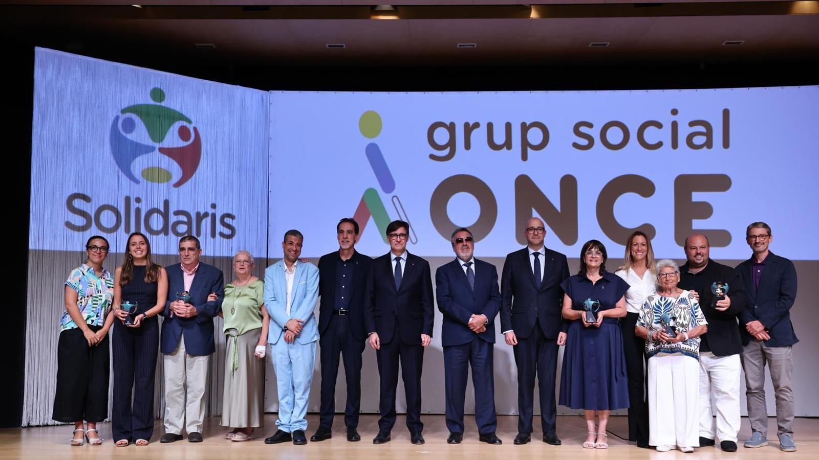 El acto de entrega de los Premios Solidarios del Grupo Social ONCE Cataluña 2026