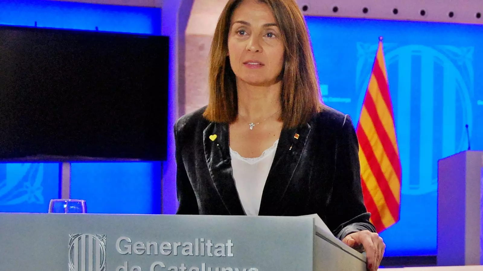 La portaveu del Govern, Meritxell Budó, en roda de premsa aquest dimarts 31 de març