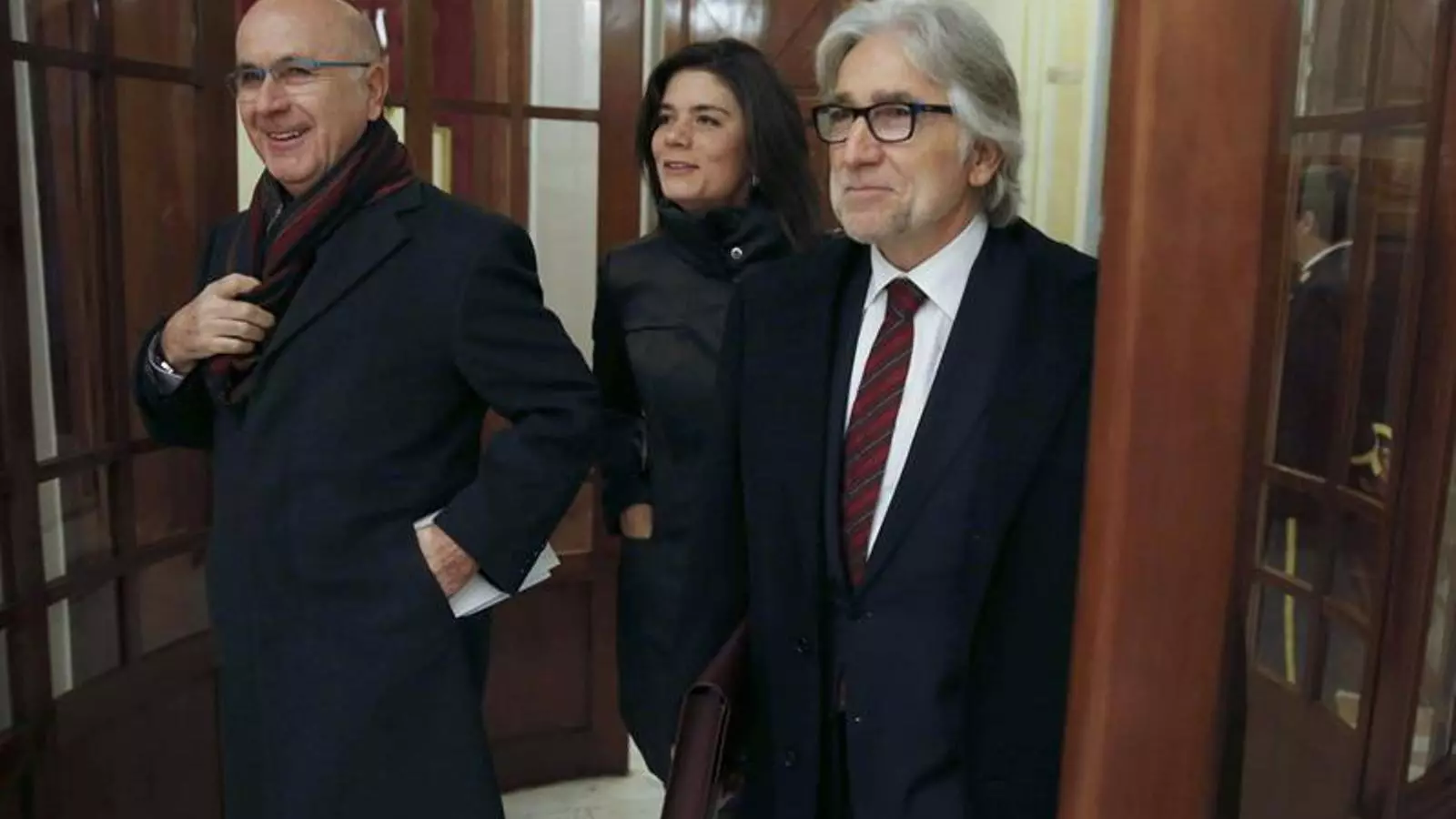 Josep Antoni Duran i Lledia, acompanyat de Josep Sánchez-Llibre i Montserrat Surroca. EFE